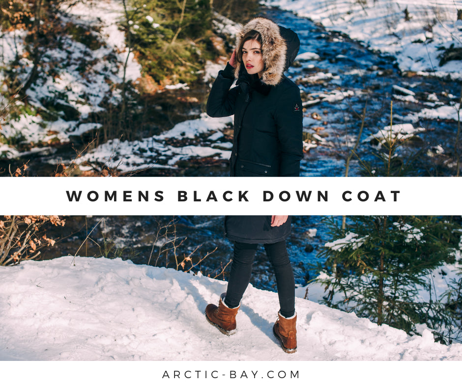 Womens Black Down Coat