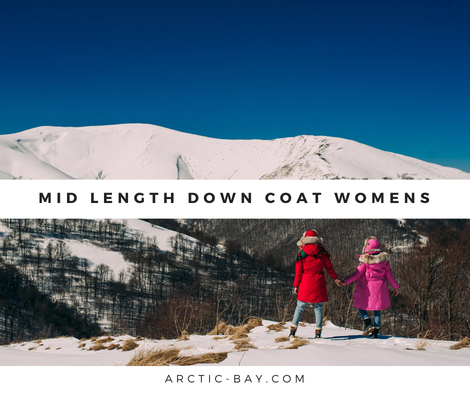 Mid Length Down Coat Womens