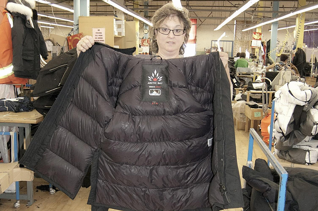 Finished Arctic Bay winter parka made in Canada