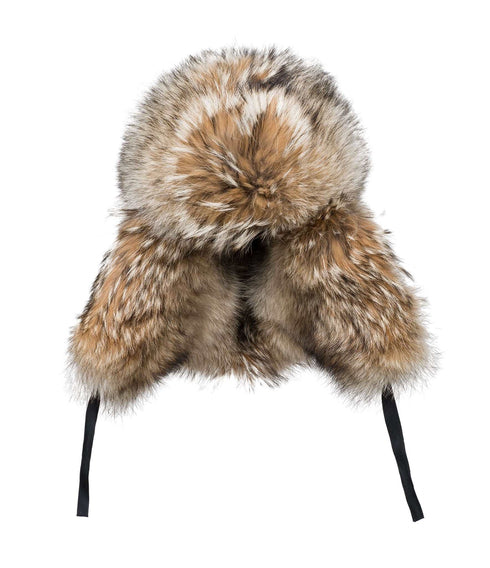 Full Coyote Aviator Hat | Winter accessories | Arctic Bay - Made in Canada