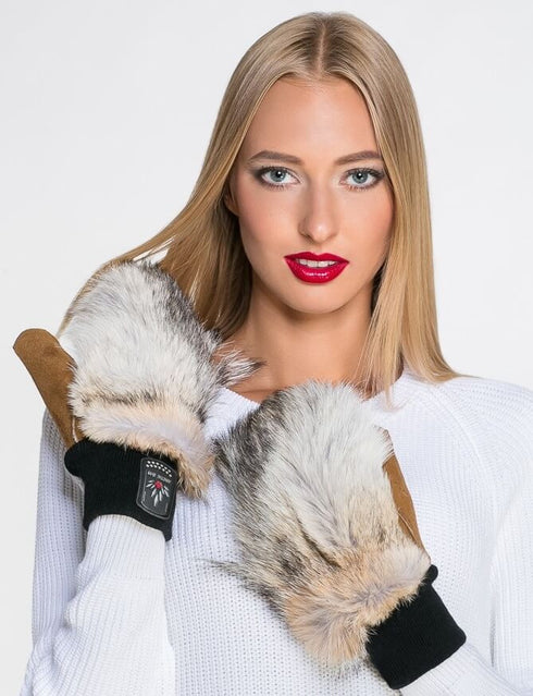 Coyote Fur Mitts | Winter accessories | Arctic Bay - Made in Canada