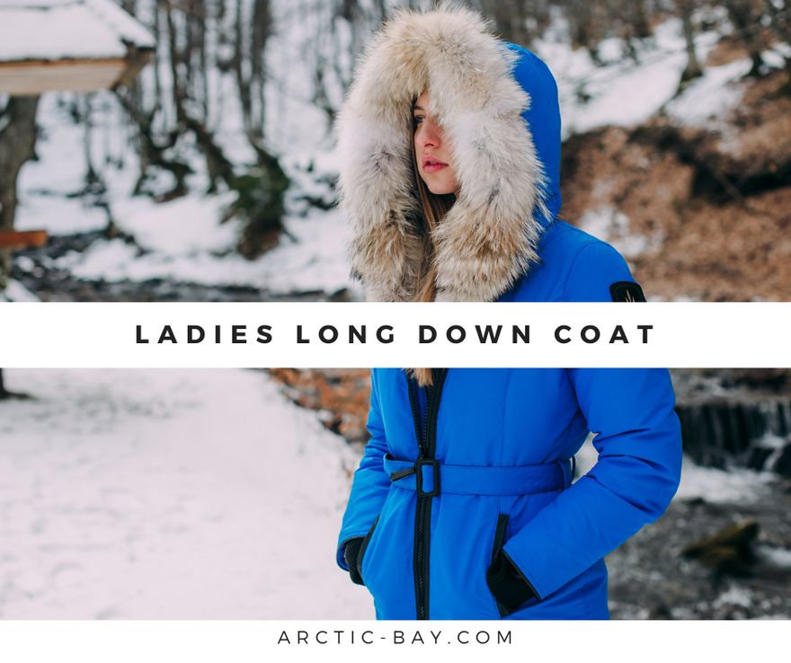 Ladies Long Down Coat - Arctic Bay