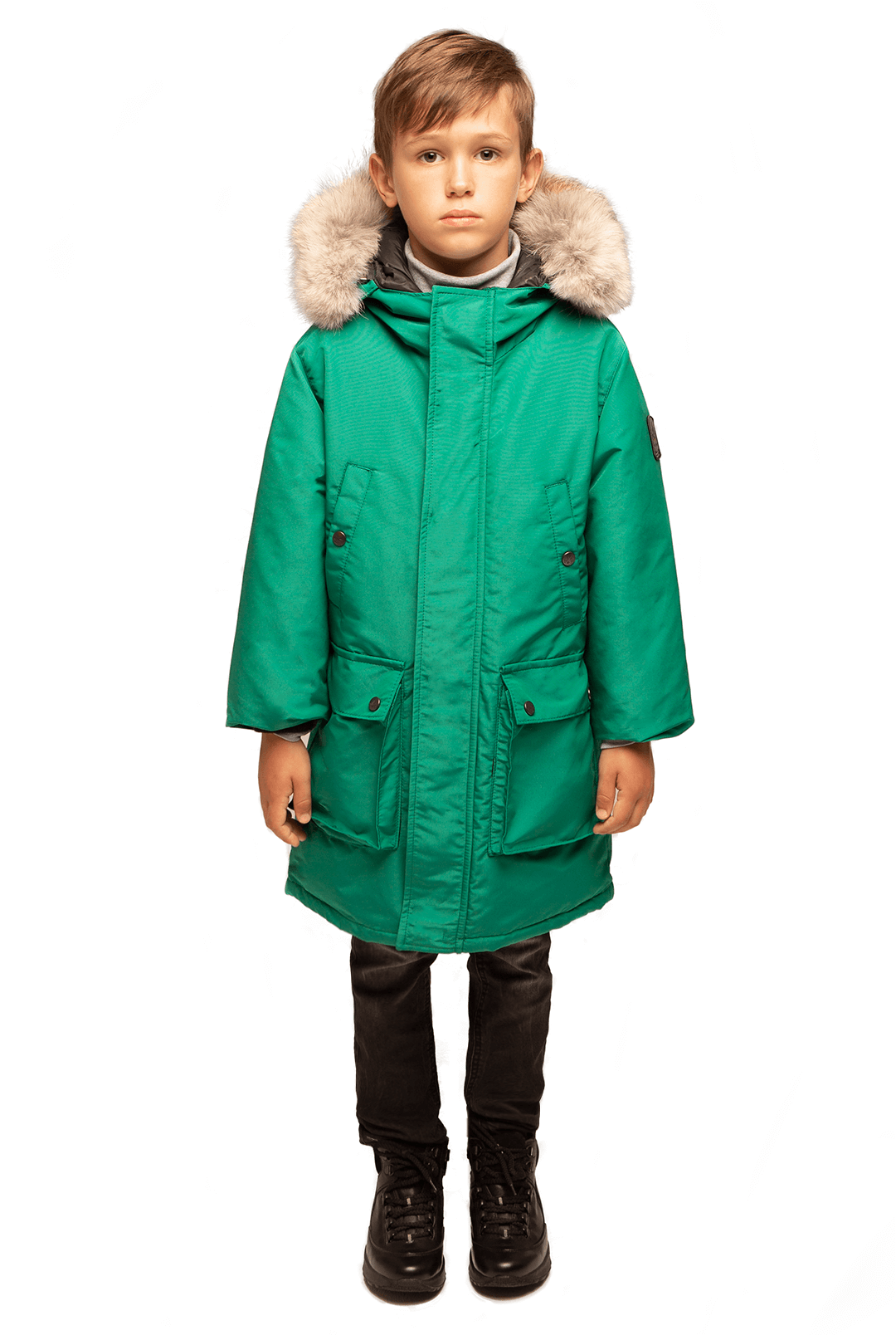 Kids green parka hotsell