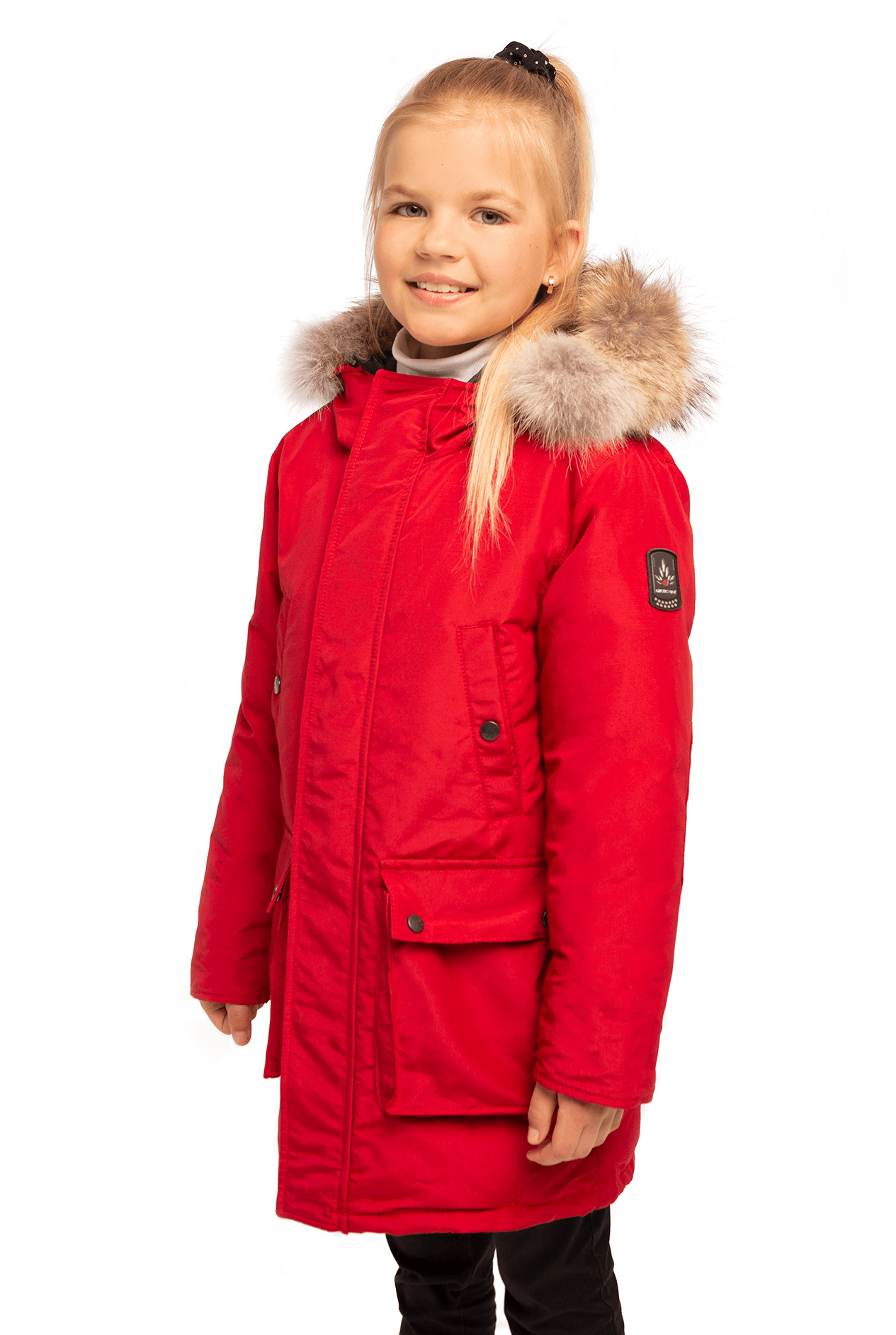 Kids red winter coat best sale
