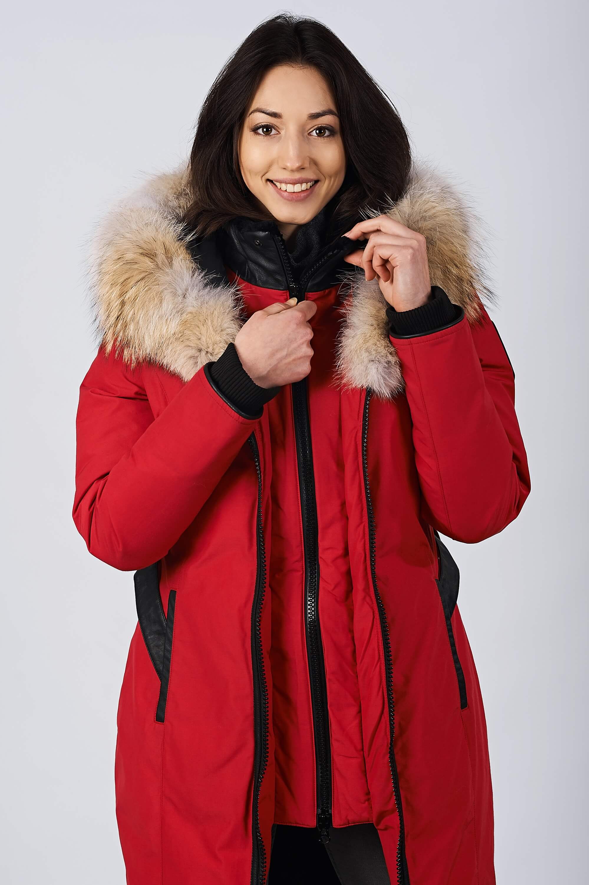 Fur Lined Bomber Jacket With Fur Collar, Winter Coat, Women's Coat,Women's  Parka